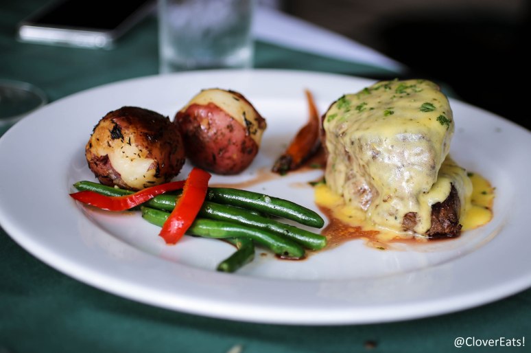 FILET BEARNAISE  - AN 8 OZ. FILET MIGNON STUFFED WITH LOBSTER MEAT, GRILLED AND SERVED WITH OUR BEARNAISE SAUCE