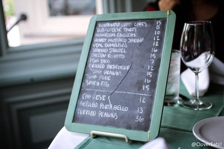 Chalkboard menu
