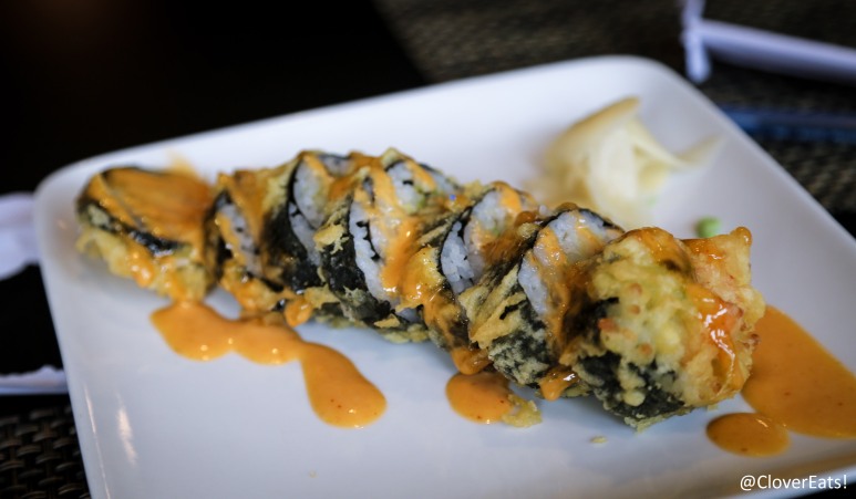 Dynamite Roll - Deep-fried salmon, avocado & crab stick with spicy mayo sauce