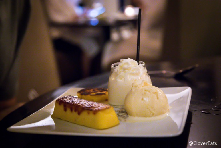 Polenta Brulee Arepa/ Brown Butter Ice Cream/ Corn Milk