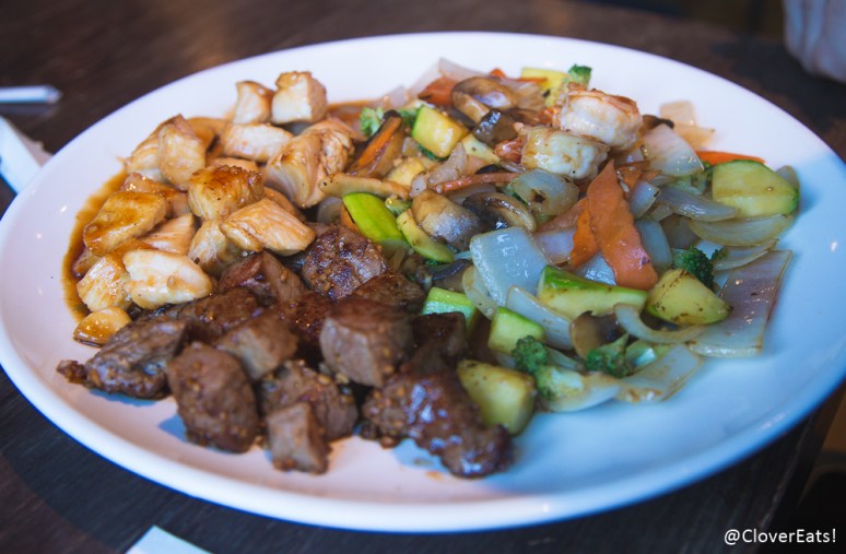 Filet mignon and chicken hibachi