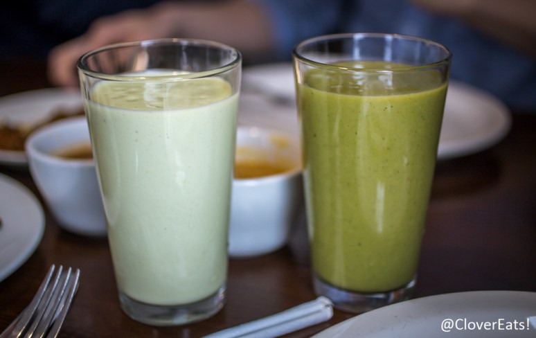 Avocado smoothie and CasaBlanca Delight  choice of avocado, orange, strawberry, mango, banana, spinach, ginger, kale and honey